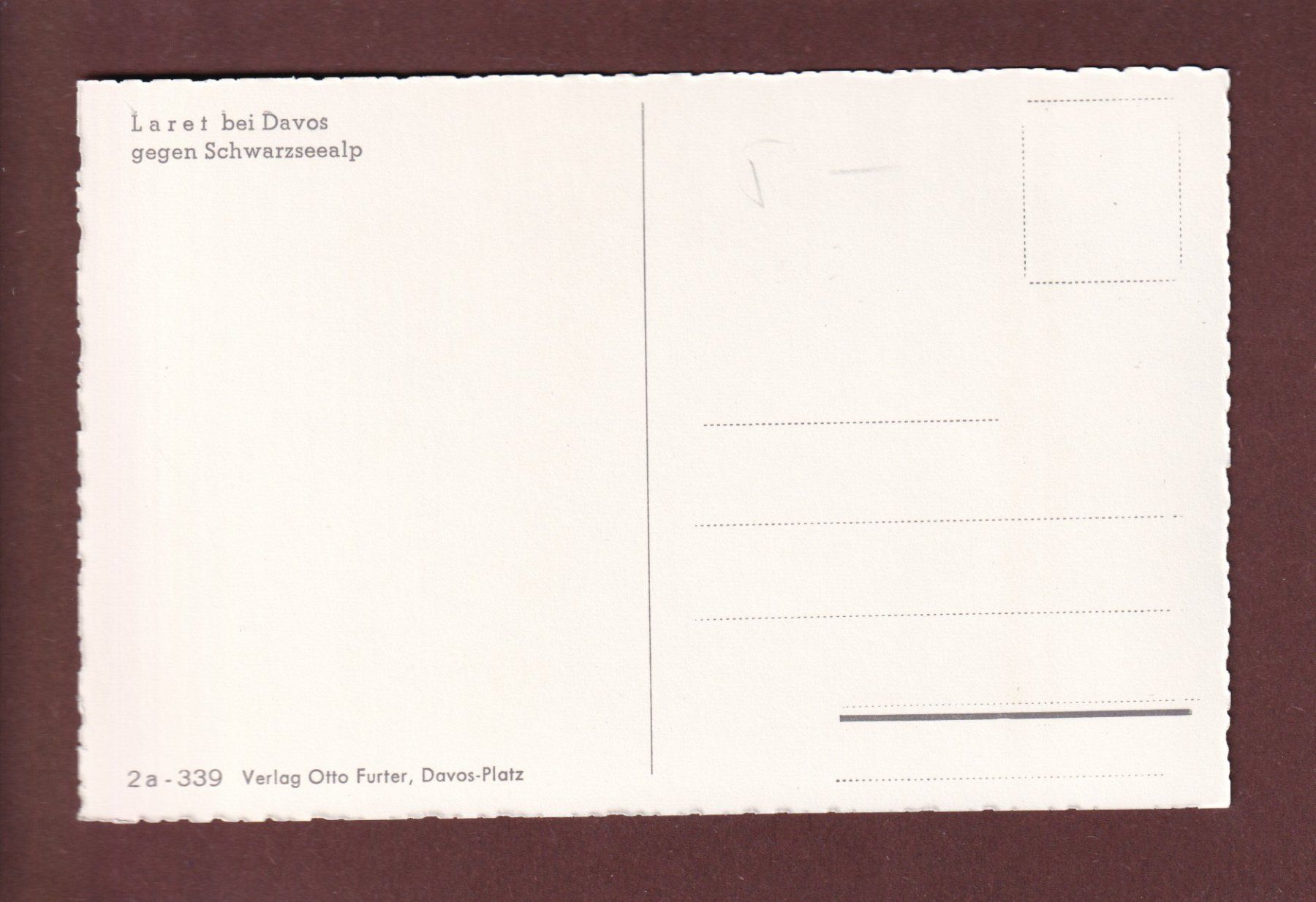 Cartes postales: LARET bei DAVOS – D'occasion à Pully par nicecards 1