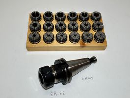 Spannzangen ER32 Spannzangensatz Aufnahme SK40 Holex