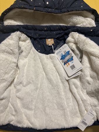 Manor Baby Winterjacke dunkelblau Sterne Grösse 12-24M