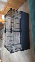 Cage à hamster en métal noire, déjà utilisé et pas nettoyée