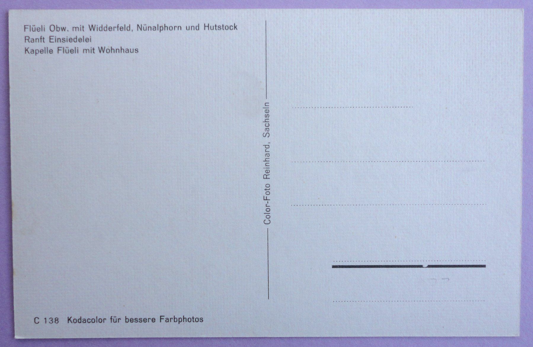 Cartes postales: Flüeli-Ranft (Obw.) – D'occasion à Fétigny par Billy2miny 1