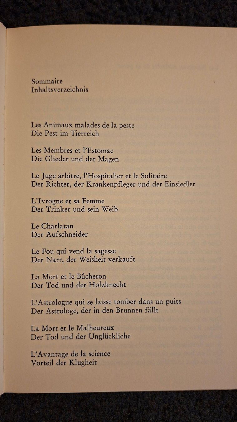 Bücher: Fables de La Fontaine,  deutsch und französisch – Gebraucht aus Weiningen ZH von Annakatharina 1