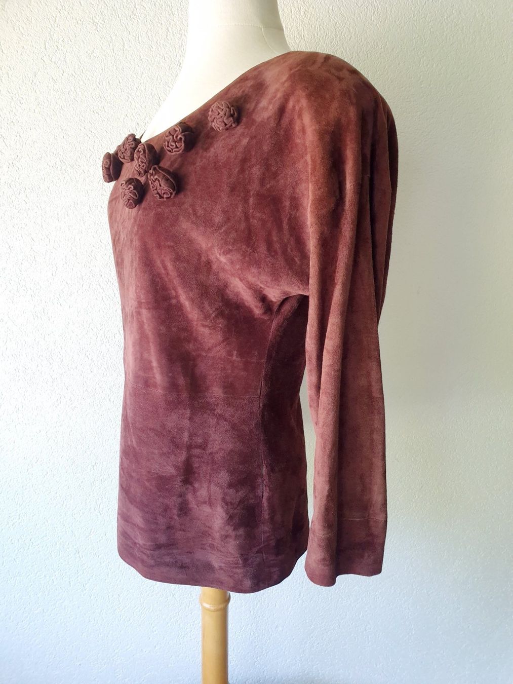 Tuniques: LEDER EINZELSTÜCK PULLOVER S 36 , TOP ZU JEANS ROCK HOSE – D'occasion à Elsau par the-colorful-side 8