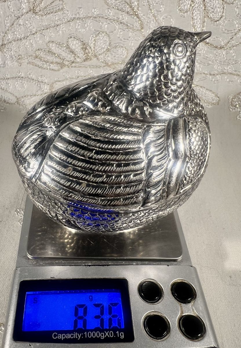 Dosen: Ancienne boîte à bétel Cambodge forme poule argent – Gebraucht aus Genève von DELIRBEADS 8