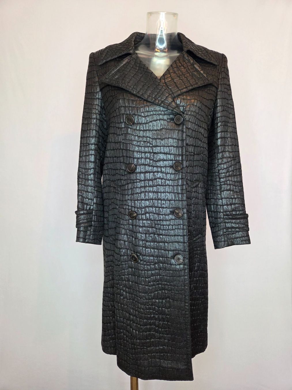 Dries Van Noten Cappotti: Dries Van Noten Mantel Croc Texture – Usato da Bern venduto da -Aniko- 1