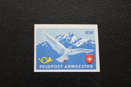 FELDPOST ARMEESTAB 1939 Soldatenmarke geschnitten