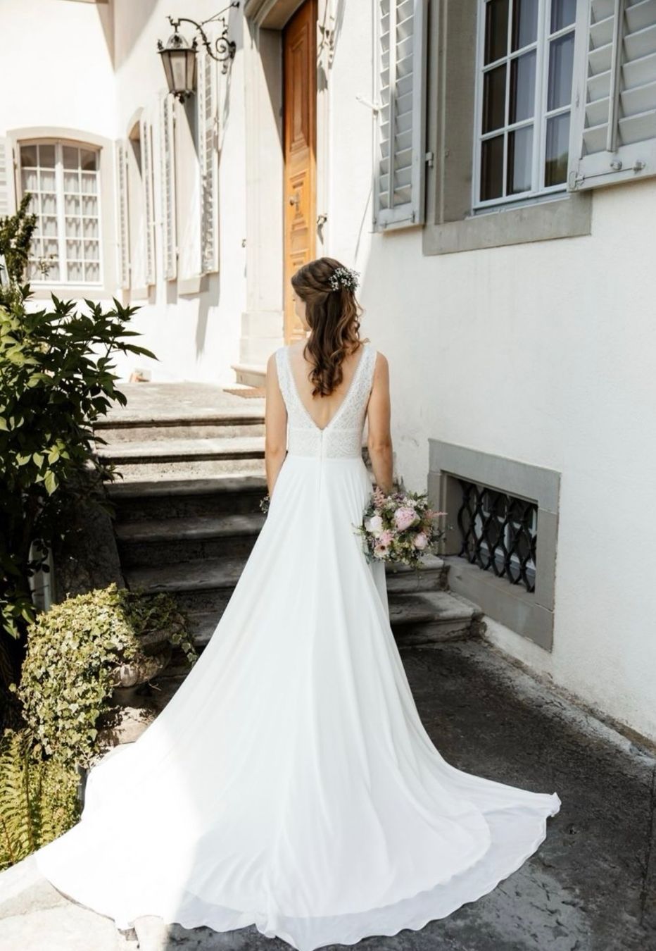 Kleider: Hochzeitskleid mit Spitze – Neu (gemäss Beschreibung) aus Schwyz von F.Brugger 2
