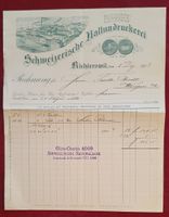 Richterswil 1908 - Litho Briefkopf, Schweiz. Kattundruckerei