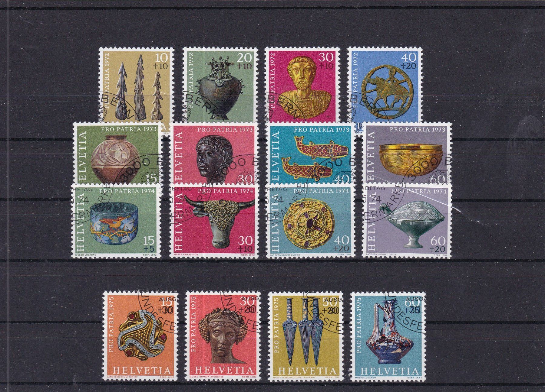 Alle Briefmarken: PRO PATRIA 1972-1975 – Gebraucht aus Gretzenbach von Sikim