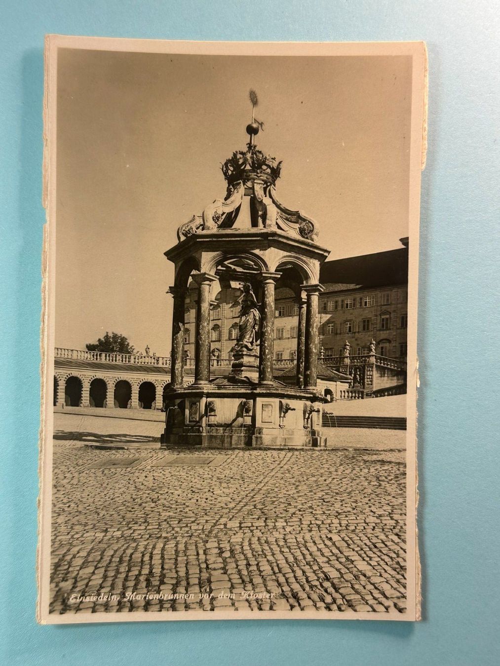 Cartoline postali: Einsiedeln - Marienbrunnen – Usato da Steg VS venduto da danwer74