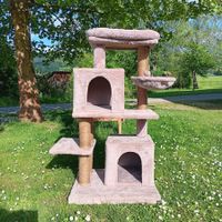 Katzenbaum,117cm hoch,hübsch,grau,praktisch,für Stubentiger