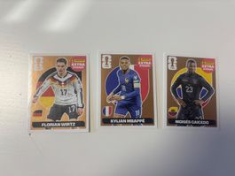 Panini Extra Sticker Mbappe,Wirtz,Caicedo Bronze