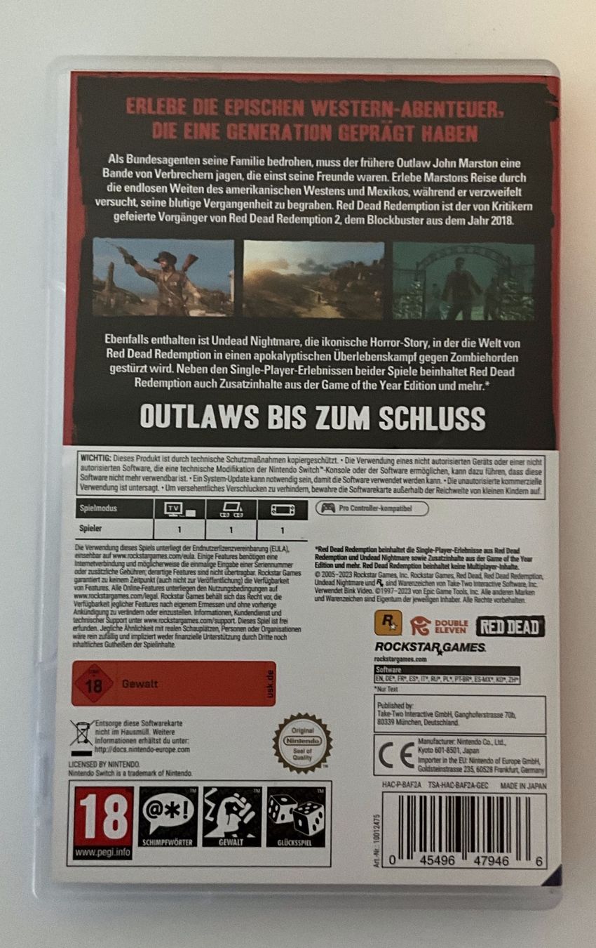 Giochi: Red Dead Redemption + Undead Nightmare Switch – Usato da Wettingen venduto da __mj81 1
