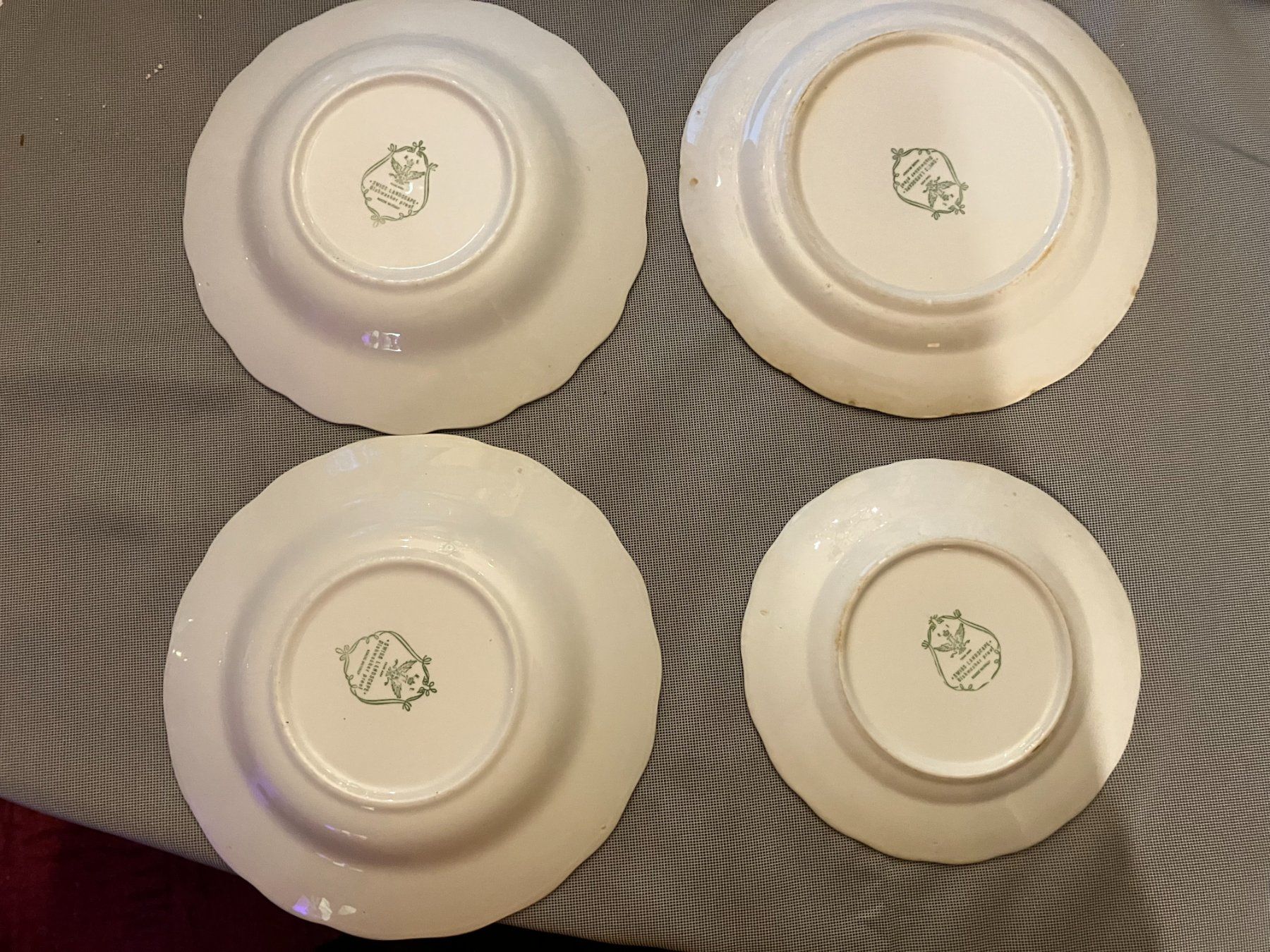 Piatti: 4 Teller "Schweizer Landschaft" – Usato da ehrendingen venduto da atlan700 4