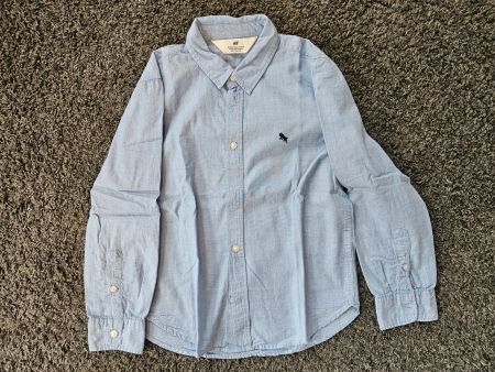 Hemd langarm hellblau Grösse 122