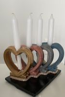 Dekoration Advent Kerzen 4Stück auf einer Platte- Dekoration