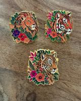 Set 3x Pin Löwe, Tiger, Leopard