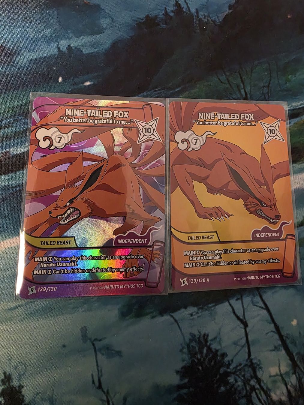 Bandai Cartes à collectionner: Naruto Mythos first edition, nine-tailed fox 129 & 129a – Neuf (Voir description) à Emmenbrücke par Minato96
