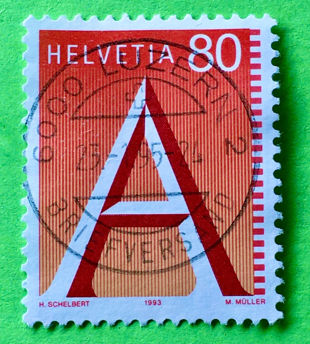 Tutti i francobolli: Nr.838 A-Post Marke Stempel 1993 Luzern   – Usato da Aarau venduto da Billa007