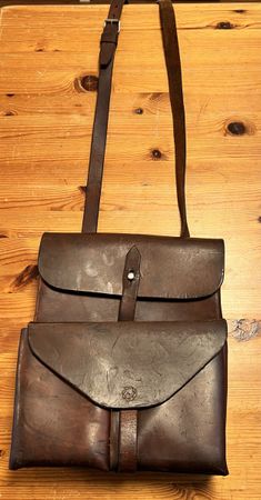 Ledertasche Antik Vintage Armee