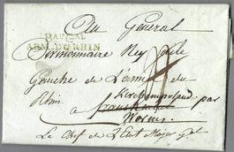 7.1.1800, BASEL, 0 GRÜN Bau Gal ARM. DU RHIN, BRIEFKOPF!