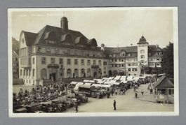1933, HERISAU, MARKPLATZ, VIELE OLDTIMER, SEHR SCHÖNE KARTE