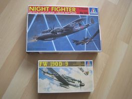 Night Fighter &  FW 190  1/72  Italeri 2 Bausätze LOT K