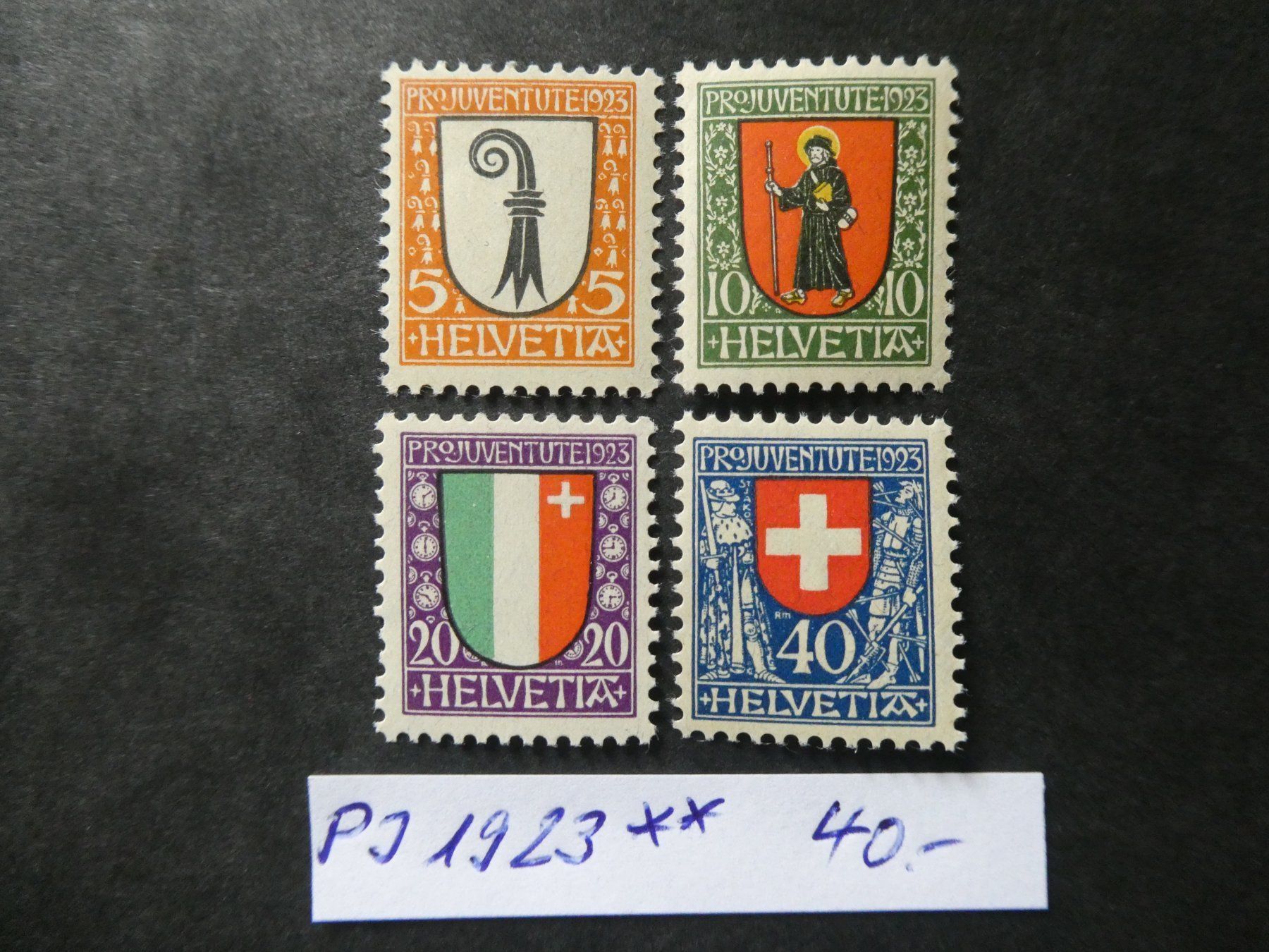 Alle Briefmarken: Pro Juventute 1923 postfrisch – Gebraucht aus Lausen von Herbamare01