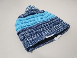 Kinder Winter Kappe / Zipfel Mütze / Blau / Swissski