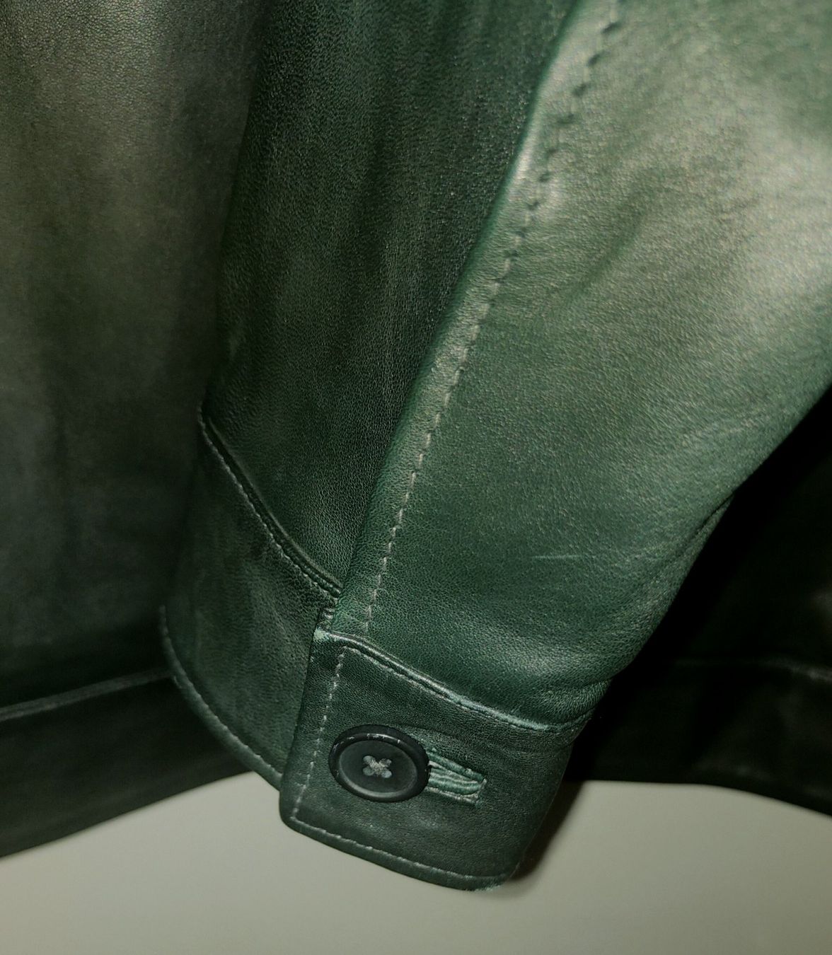 Zara Jacken: Veste en cuir Vert bouteille – Gebraucht aus Châtelaine von Dan_pfw5 3