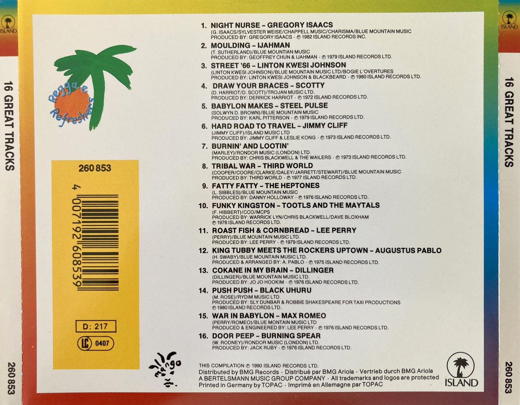 CDs: VARIOUS REGGAE ARTISTS - REGGAE REFRESHERS (1 CD) – Gebraucht aus Bottens von hotter-than-hell 1