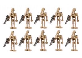 10x SW0001C Battle Droid Tan inkl. Blaster Star Wars LEGO