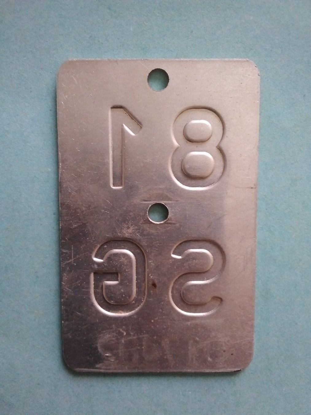 Insegne: Velonummern Fahrradnummer SG 8 017402 – Usato da Appenzell venduto da lama19 1