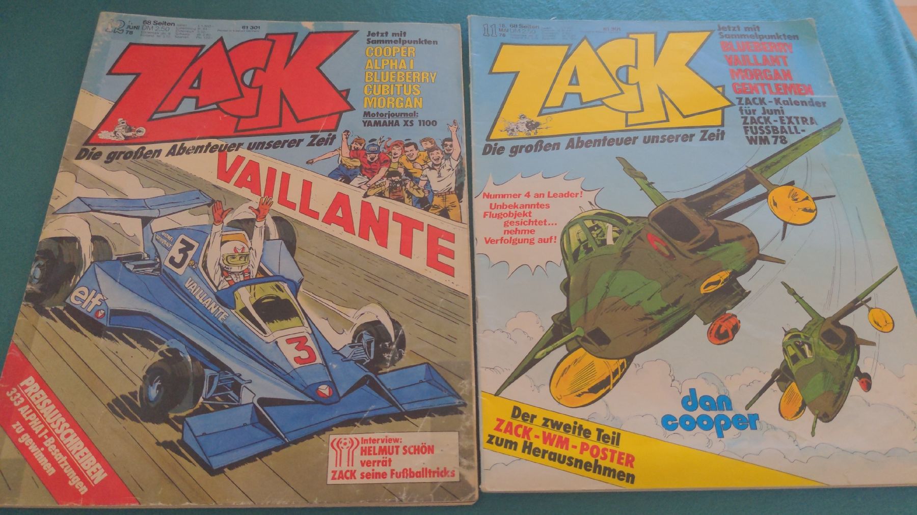 Fumetti: Zack Comic Heft Nr, 11 & 12 1978 mit WM-Special – Usato da Niederscherli venduto da Mon_Art