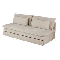 Schlafsofa Beige 2-3 Plätzer mit Bettfunktion & Stauraum