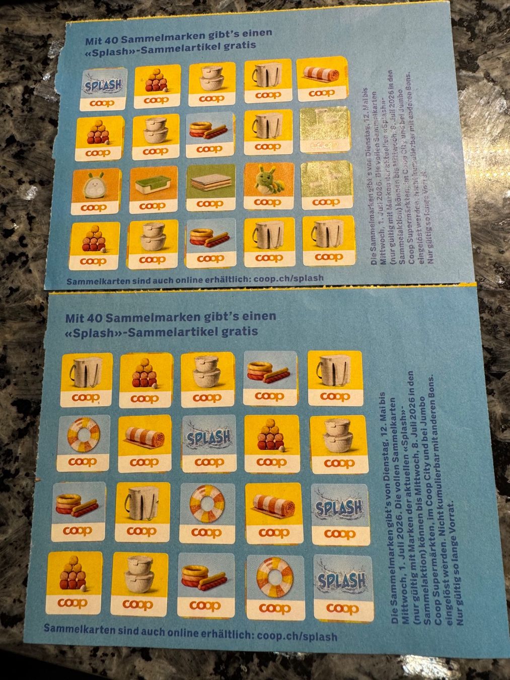 Coop Raccolte di bollini & punti: 2 volle Karten Splash ( 80 Punkte ) – Nuovo (secondo la descrizione) da Bronschhofen venduto da pgds
