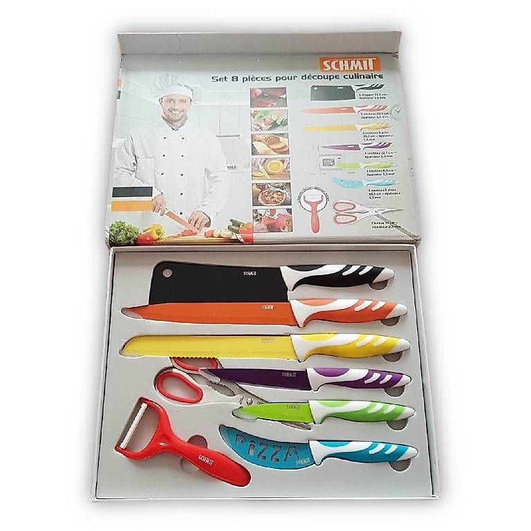 Set di posate: Set cuisine 8 pièces multi-couleur Schmit - NEUF – Usato da Châtelaine venduto da BONNE_AFFAIRE