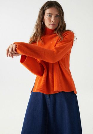 🧡Salsa Jeans Rollkragenpullover, Wolle & Kaschmir, Grösse M