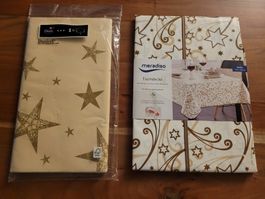 WEIHNACHTEN: Tischdecken 1x Papier + 1x versiegelt - NEU/OVP