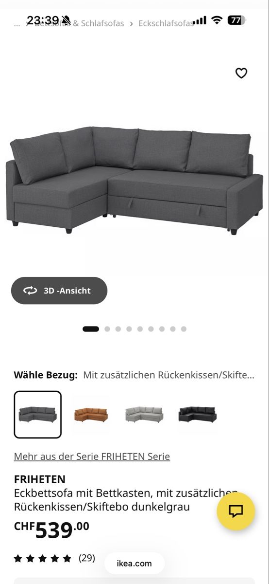Ikea Sofas: Friheten Sofa Bett - Neuwertig – Neu (gemäss Beschreibung) aus Adlikon b. Regensdorf von ammadope 1