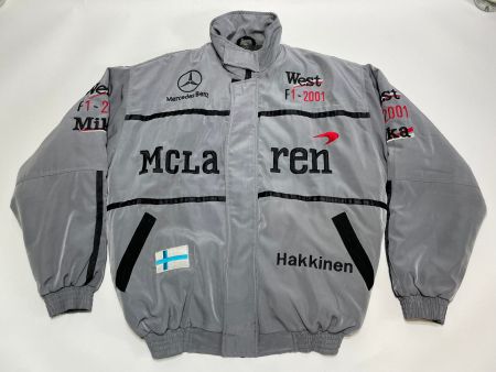 Vintage Y2K  Worn Jacket Mika Hakkinen Mercedes Mclaren Sz L