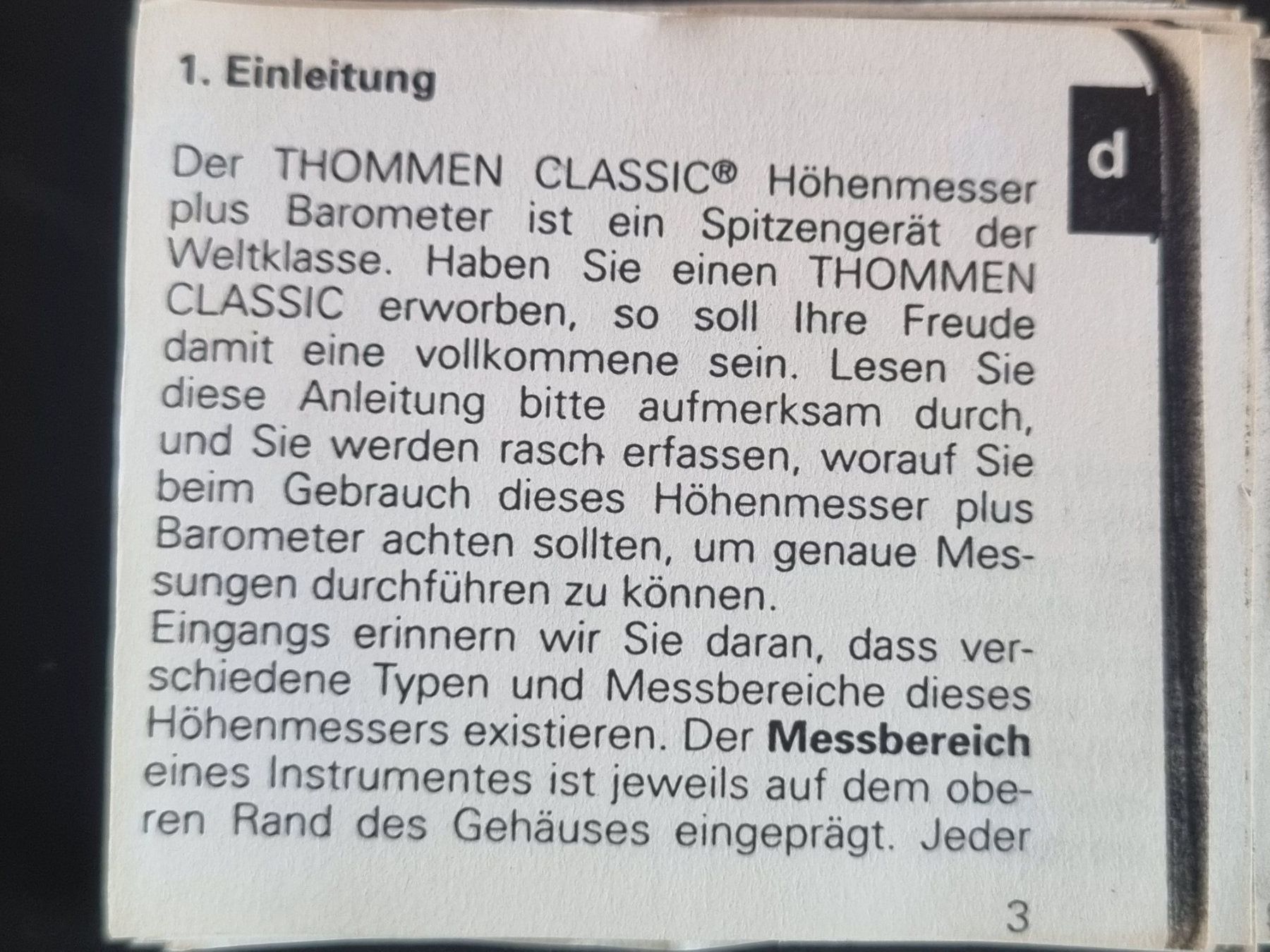 Revue Thommen Misurare: Thommen Classic Höhenmesser Barometer 6000m – Usato da Lenzburg venduto da freedomky 2