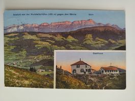Hundwilerhöhe gegen Säntis mit Gasthaus Altes Bild dat. 1920