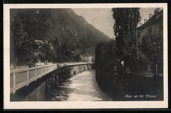 Cartoline postali: AK Chur, An der Plessur – Usato da Berlin venduto da bartko-reher