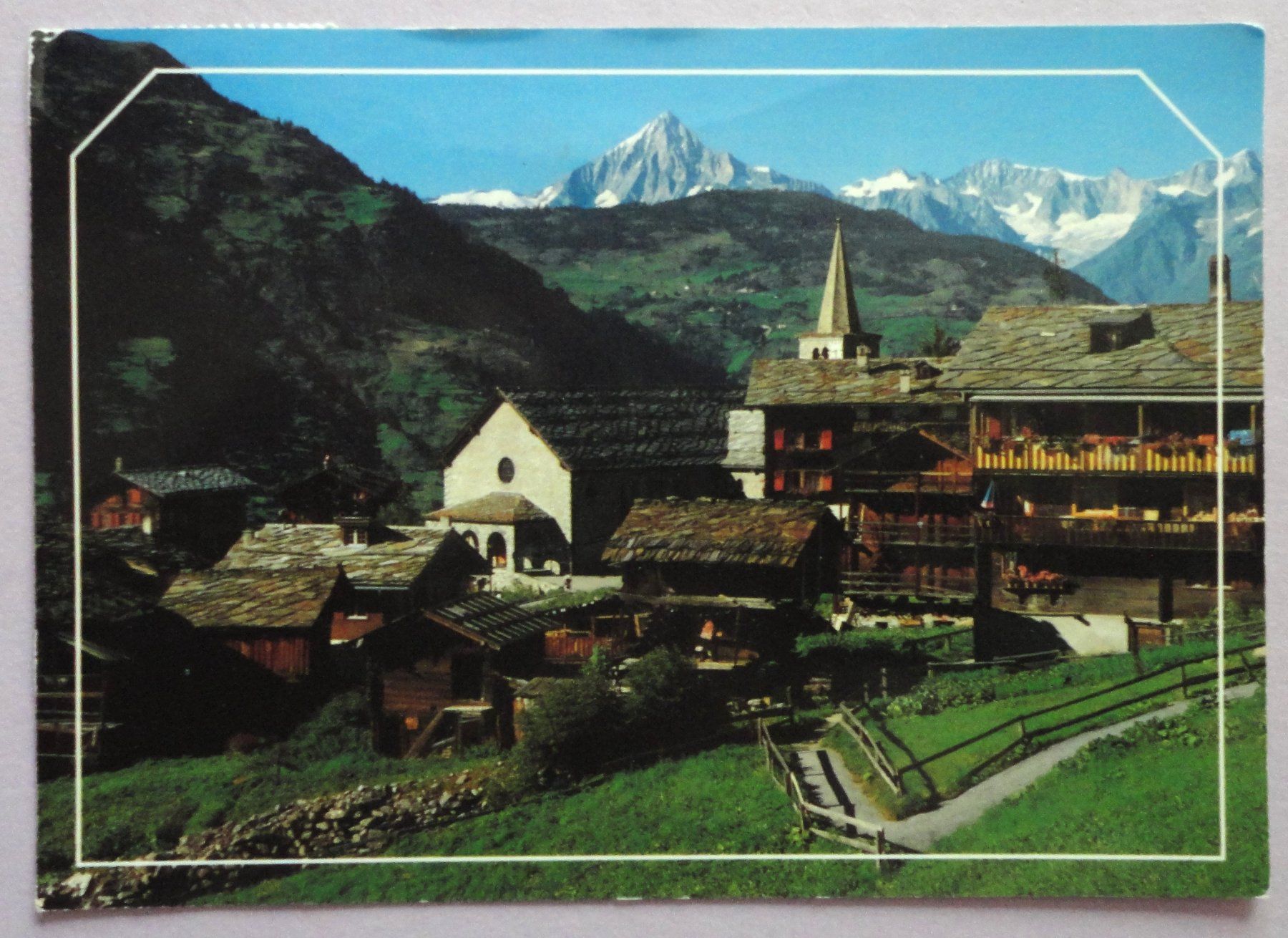 Cartoline postali: Grächen 1619 m, Bietschhorn – Usato da Fétigny venduto da Billy2miny