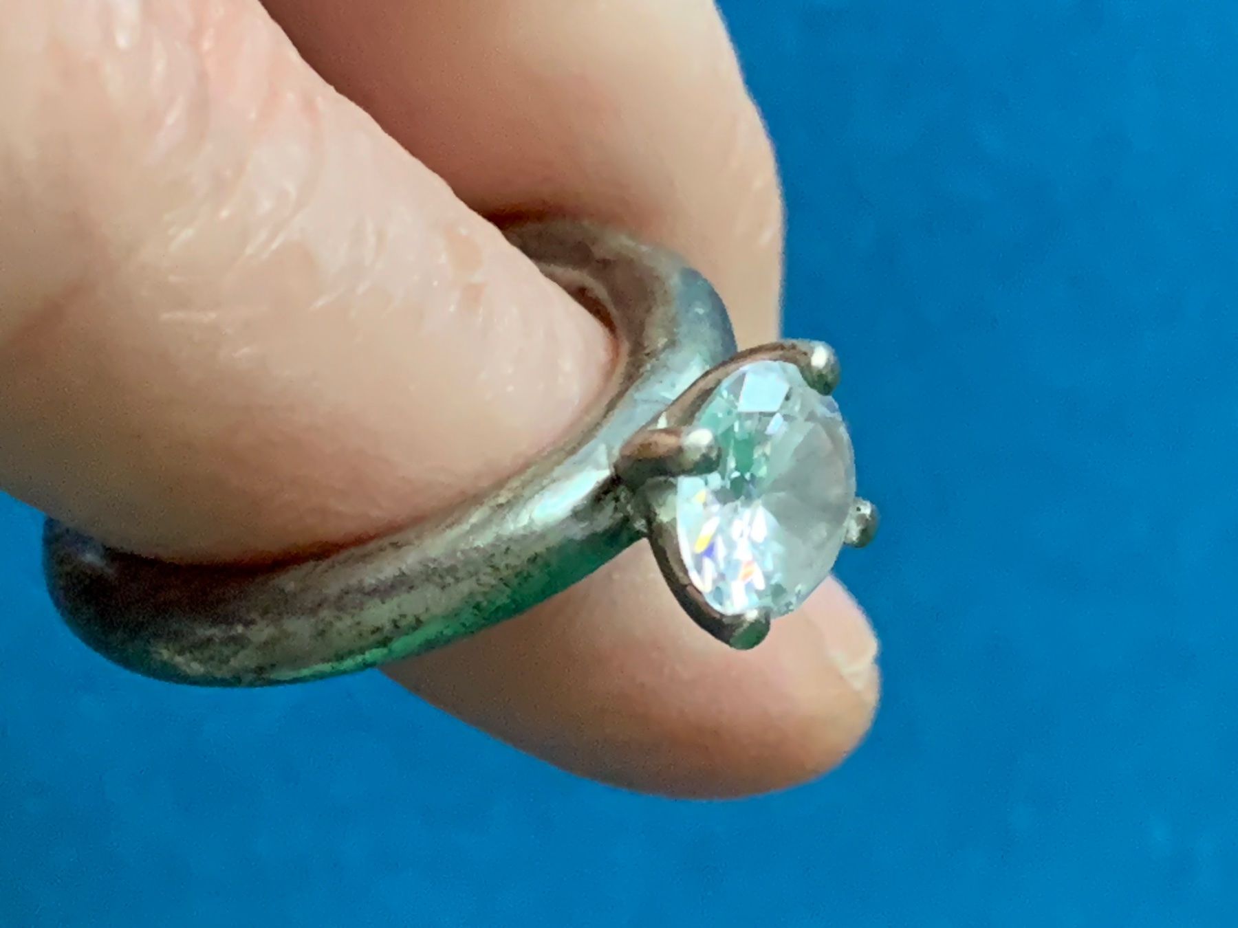 Anelli: Silberring white Stone Zarge (54/17) – Usato da Laufen venduto da Bellebellezza 2