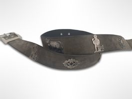 MÄRITHÜSLI Schwarzer Gürtel mit Verzierung Gr. 115