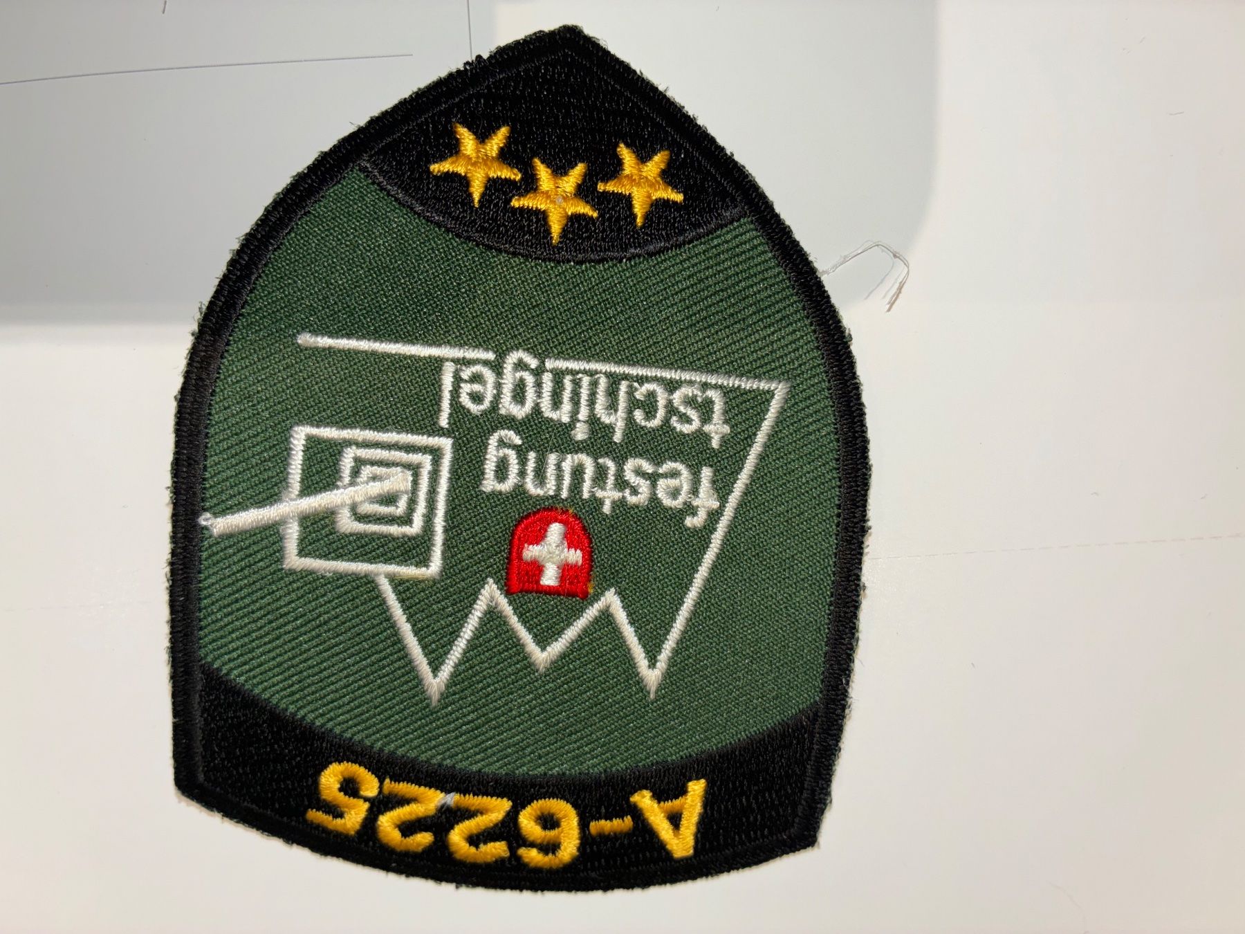 Schweizer Armee Patches: Badge Festung tschingel – Gebraucht aus Oberiberg von stab