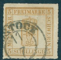 Mecklenburg-Schwerin Mi-Nr.8 x gestempelt Selten Top