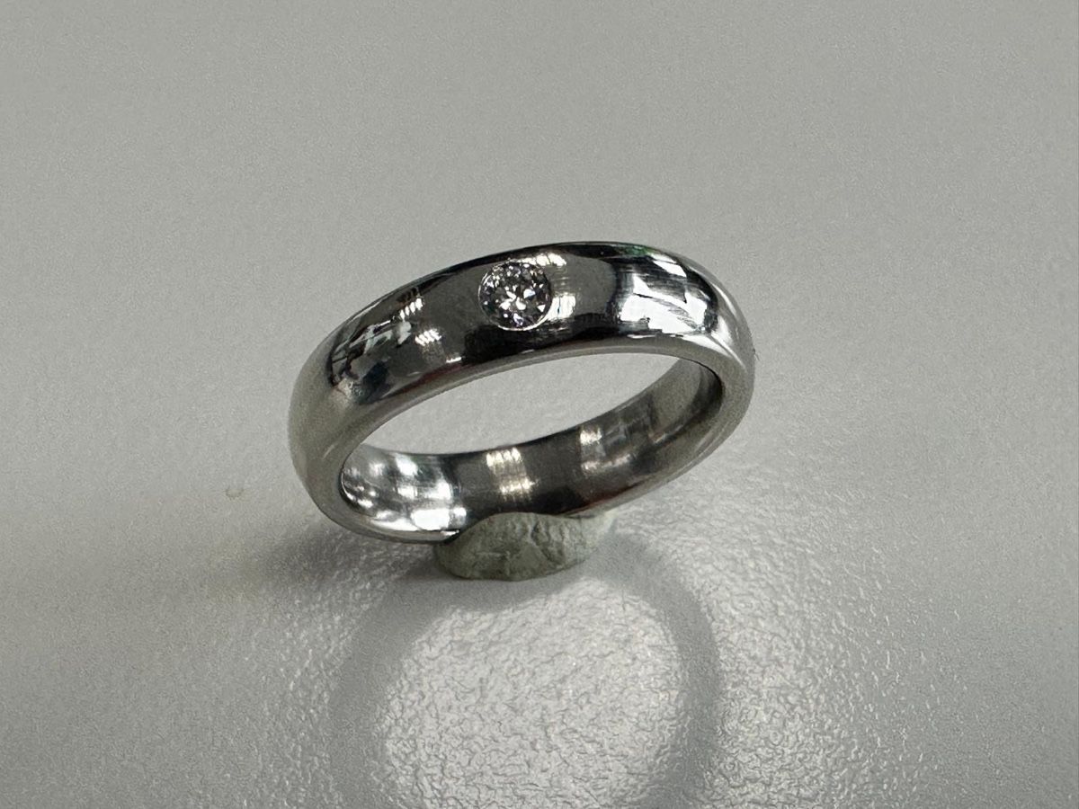 Anelli: Massiver Platinring mit Diamant UNIKATRING – Nuovo e nell'imballaggio originale da Lufingen venduto da Exclusiveshop 2
